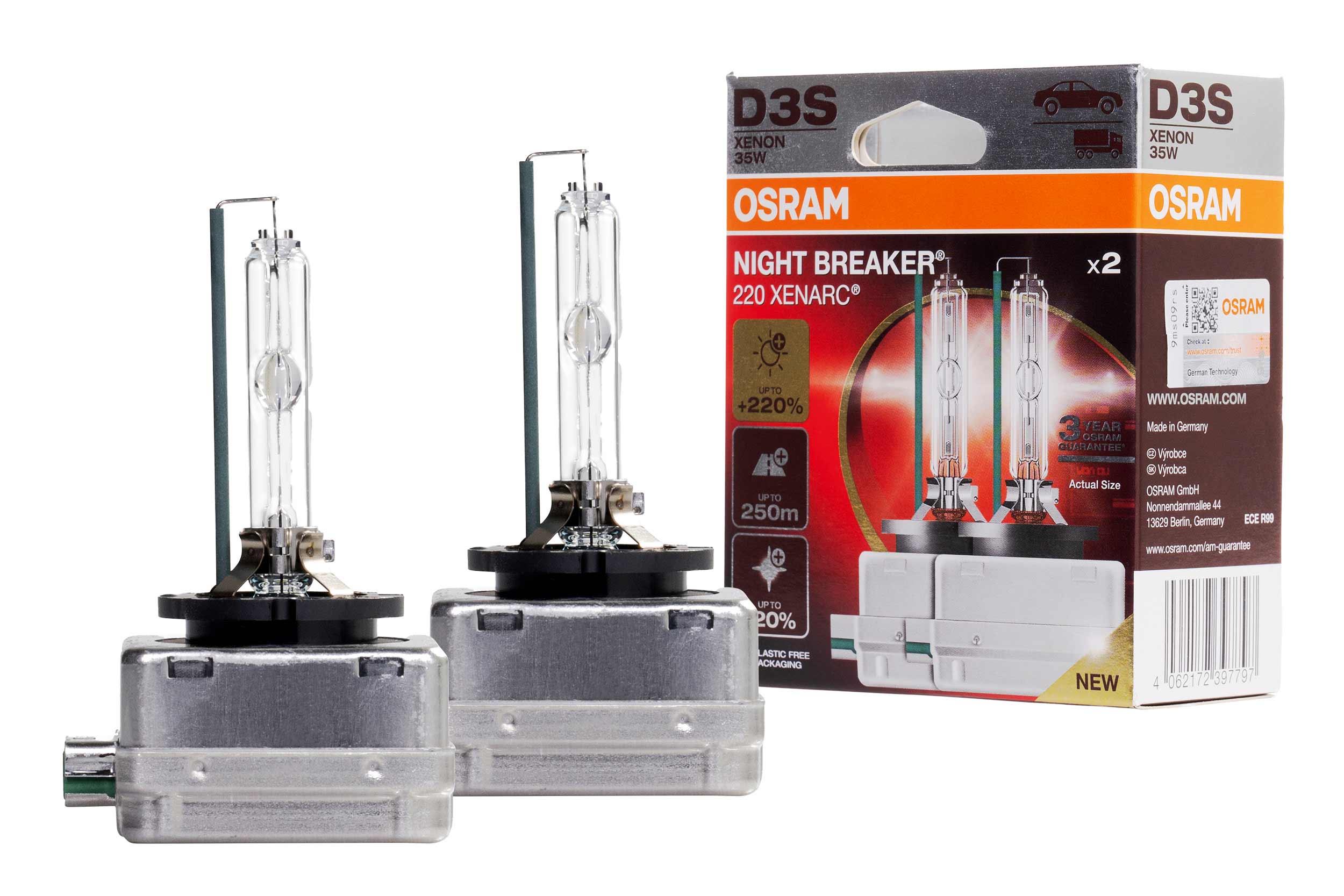 D3S: Osram Xenarc 66340 Night Breaker 220 4200K HID Bulbs